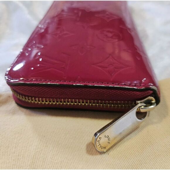 Louis Vuitton Indian Rose Pink Vernis Patent Leather Zippy Wallet w/ Box, GUC - Picture 5 of 12